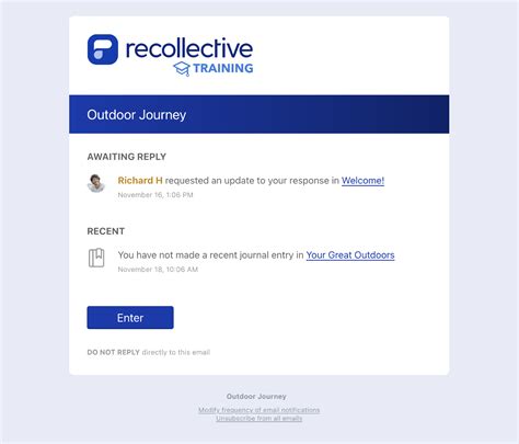 Overview Of Automatic Notifications For Participants Recollective