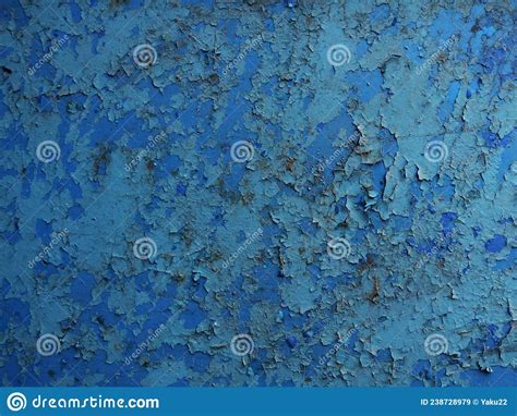 Fragment Of A Blue Shabby Peeling Wall Stock Image Image Of