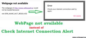 Android Webview Webpage Not Available Instead Of Internet Conn