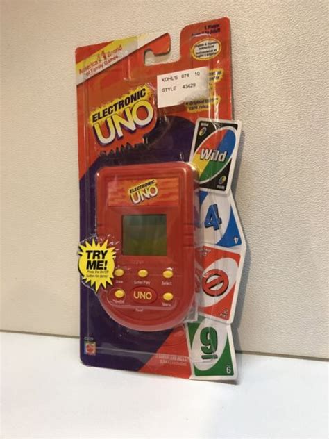 Electronic Uno Handheld Game Portable Mattel 2002 43429 For Sale Online