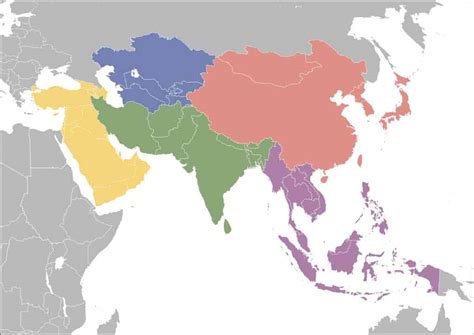 L Mina De Control Con El Mapa De Asia Sin Los Nombres Este Material De
