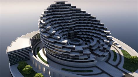 3d Futuristic Office Building 2 Model