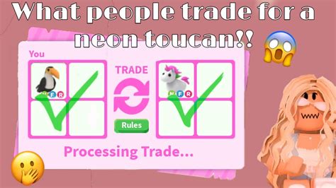 What People Trade For A Neon Toucan Insane Offers Youtube