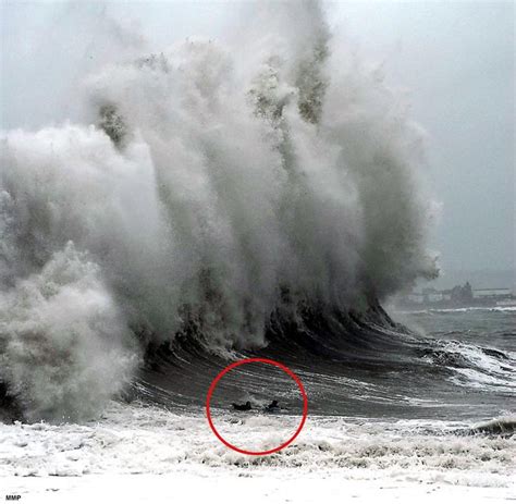 Caught On Camera Incredible Moment Surfers Are Hit By 50ft Wave Off Cornwall Big Wave Surfing