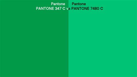 Pantone 347 C Vs Pantone 7480 C Side By Side Comparison