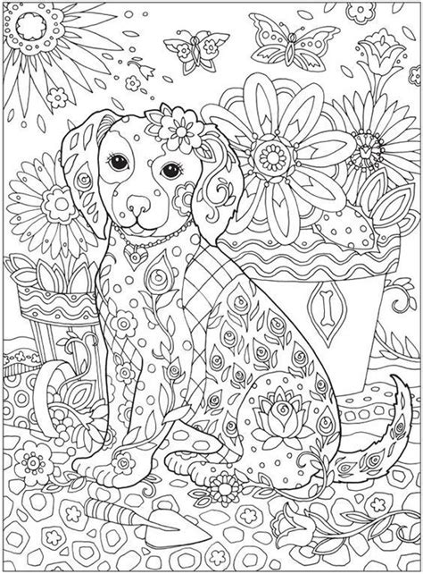 Mindfulness Coloring Pages Animal Dog Kids For Worksheets