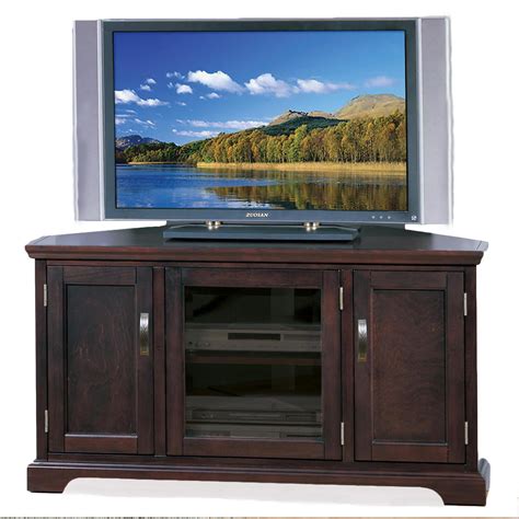 Leick Home Riley Holliday 46 Corner Tv Stand Wstorage For Tvs Up To