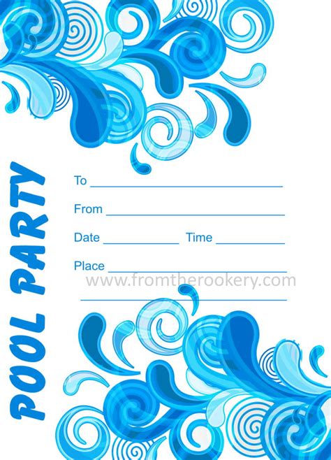 Blank Pool Party Invitation Template 18 Summer Party Invitations Psd Ai Eps Free