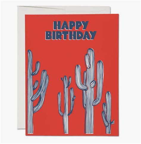Saguaro Cactus Happy Birthday Greeting Card Happy Go Lucky Home And Her