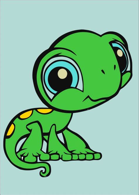 Cute Little Big Eyed Lizard Cartoon Aniamls Pinterest