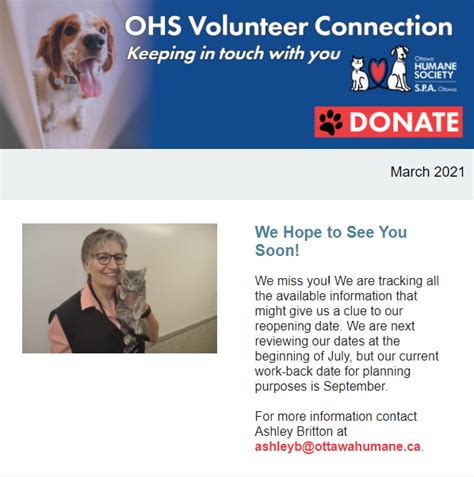 Volunteer Connection - Ottawa Humane Society