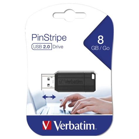 Verbatim Pinstripe Usb Flash Drive 8 Gb Inspire Trading