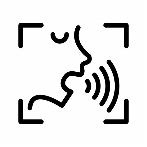 Voice Recognition Biometric Sound Detection Audio Speak Icon