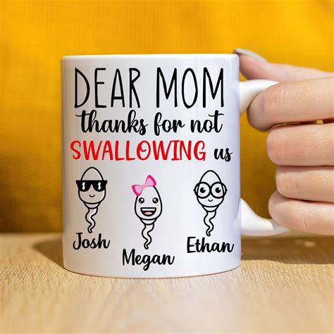 Funny Mothers Day T Personalized Sperm Mug For Mom Custom Mug For