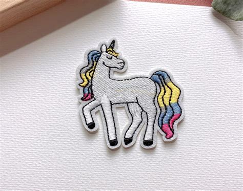 Unicorn Patch Iron On Embroidery Patch Applique High Quality Etsy