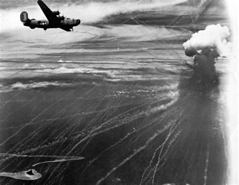 Usaaf Liberator Attacked With Japanese Phosphorus Bomb While Bombing