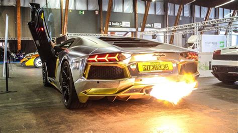 Huge Flames Lamborghini Aventador Lp700 W Carbon Capristo Exhaust