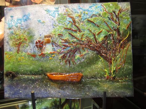 Glass Painting With Frit … Glass Frit Painting Fused Glass Panel Frit Painting