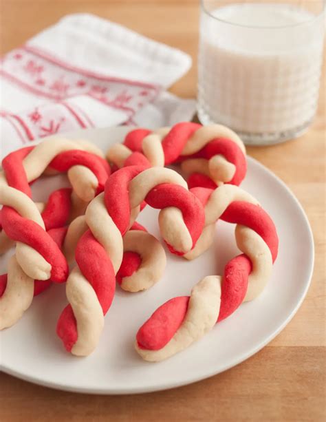 Candy Cane Cookies Recipe Christmas Food Candy Cane Cookie Recipe