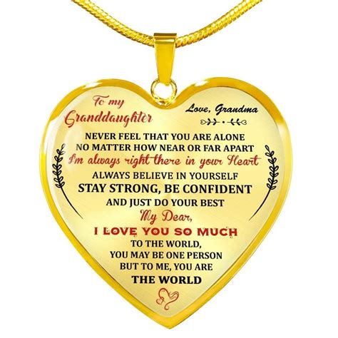 Granddaughter Necklace From Grandma Grandpa Granddaughter Ts On