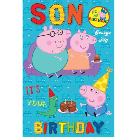 A B C Learning Peppa Pig Printable Birthday Card Peppa Pig