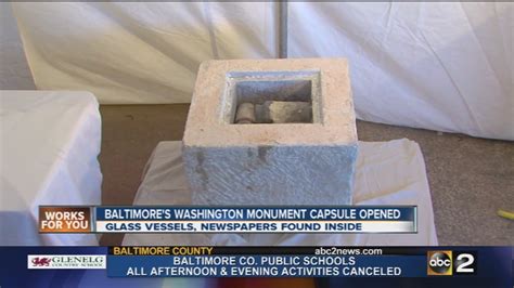 Baltimores Washington Monument Time Capsule Opened Youtube