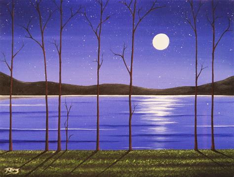 Bing Art By Rachel Bingaman Night Landscape Painting
