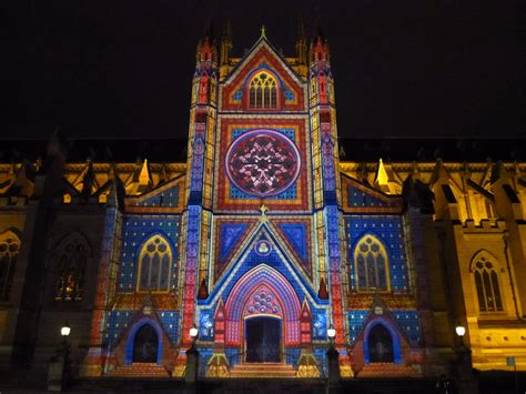 Sydney City And Suburbs St Marys Cathedral Christmas Night Lights