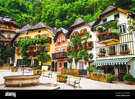 Typical Traditional Alpine Buildings In Hi Res Stock Photography And
