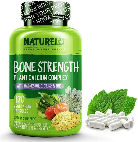 Calcium magnesium with vitamin d3. Plant-Based Bone Strength Supplement w/ Calcium Magnesium ...