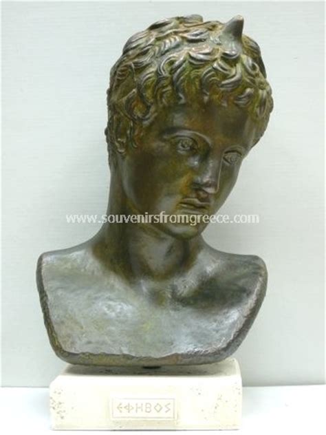 Marathon Efivos Ephebe Or Marathon Boy Greek Plaster Bust Statue