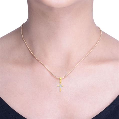 18k Gold Crucifix Necklace Gold Cross Necklace Women Gold Etsy