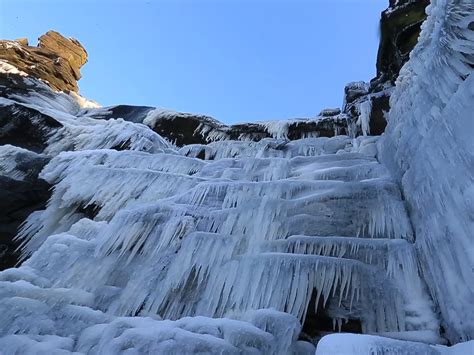 Video Shows Waterfall Completely Frozen Over Following Days Of Cold