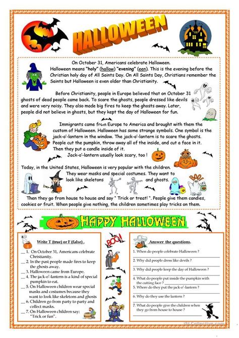 Halloween Worksheets For 2nd Grade Halloween Worksheets Halloween