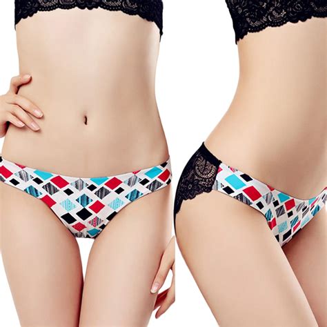 Chic Rose Soft Lace Women Panties Seamless Print Underwear Sexy Briefs