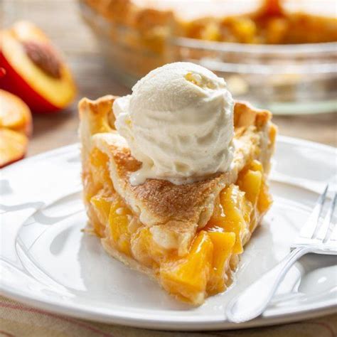 Fresh Peach Pie Made With Juicy Ripe Peaches And A Flaky Buttery
