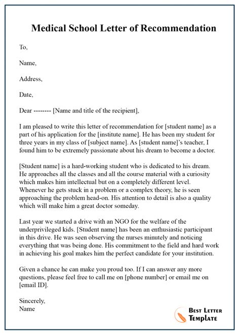 12 Free Recommendation Letter Sample And Example