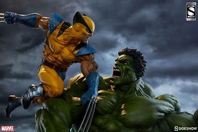 Hulk Wolverine Maquette Marvel Sideshow Widow Collectibles