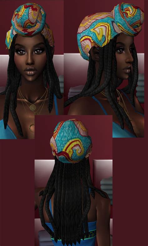 Sims 2 Afro Hair Afro Hairstyles Womens Hairstyles Braided Scarf