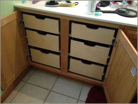 Roll out drawers for kitchen cabinets. Pull Out Drawer Hardware | Kitchen shelf design, Kitchen ...