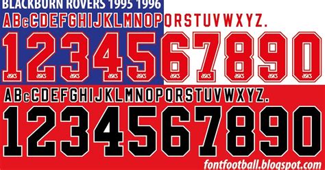 Ross jones | may 14, 2020 august 21, 2020. FONT FOOTBALL: Font Vector Blackburn Rovers 1995 1996 kit