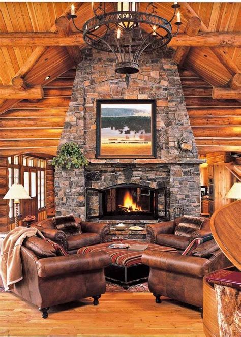 Pin By Lisa Tilley On Log Homes Log Homes Cabin Fireplace Log Cabin