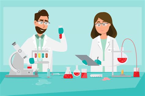 Medical Concept Scientists Man And Woman Research In A Laboratory Lab Vector Art At Vecteezy