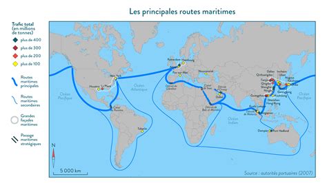 Carte Les Principales Routes Maritimes Schoolmouv
