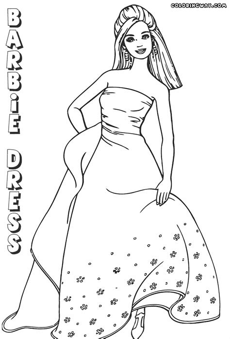 Barbie Dress Coloring Pages Coloring Pages To Download