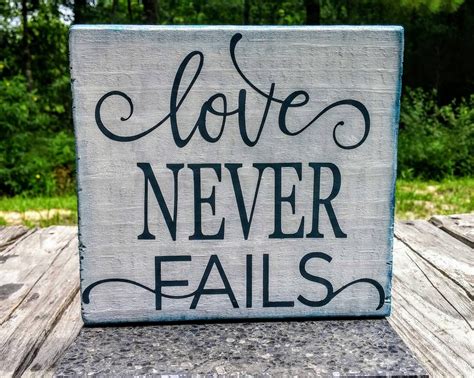 Listing531767950love Never Fails Wood Sign Love