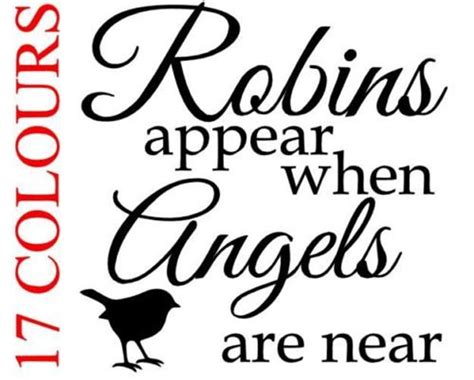 Robins Appear When Angels Are Near Vinyl Decal Sticker Bauble Etsy Uk