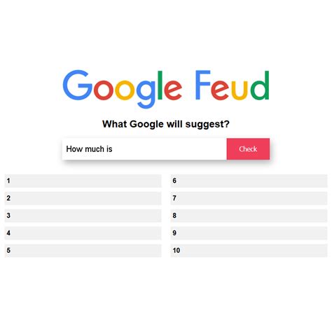 This incredible element will help the general population to download whenever. How much is... - Google Feud in english
