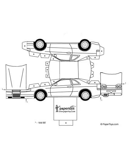 Nissan Model Car Cut Out Free Printable 3d Paper Template