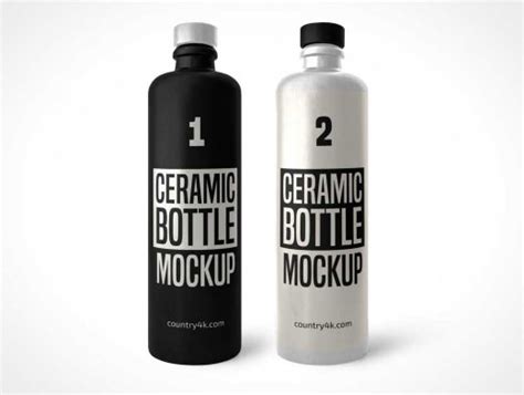 Ceramic Bottle Mockup Free Psd Templates